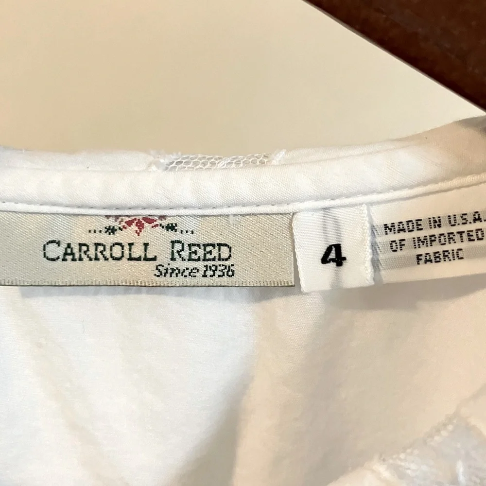 Vintage Cotton Lace White Button Down Shirt - Picture 6 of 7